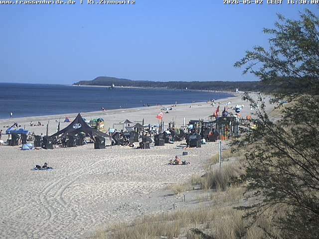 Archiv Foto Webcam Usedom: Zinnowitz/Trassenheide Ostseestrand