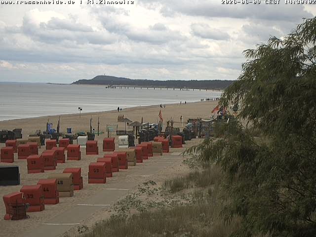 Archiv Foto Webcam Usedom: Zinnowitz/Trassenheide Ostseestrand