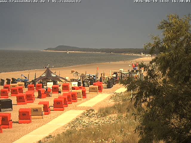 Archiv Foto Webcam Usedom: Zinnowitz/Trassenheide Ostseestrand