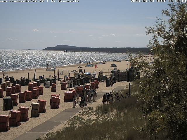 Archiv Foto Webcam Usedom: Zinnowitz/Trassenheide Ostseestrand