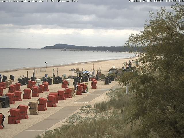 Archiv Foto Webcam Usedom: Zinnowitz/Trassenheide Ostseestrand