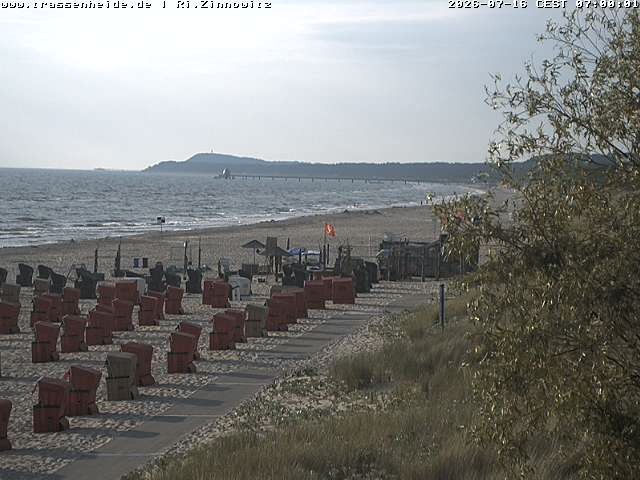 Archived image Webcam Beach of Zinnowitz/Trassenheide at the Baltic Sea