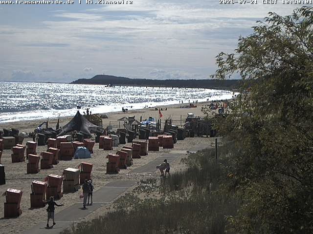 Archiv Foto Webcam Usedom: Zinnowitz/Trassenheide Ostseestrand