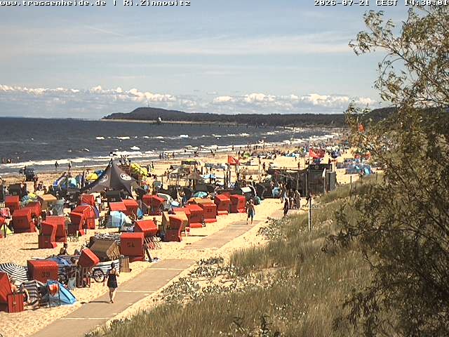 Archiv Foto Webcam Usedom: Zinnowitz/Trassenheide Ostseestrand