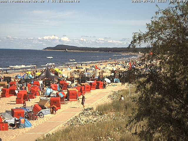 Archiv Foto Webcam Usedom: Zinnowitz/Trassenheide Ostseestrand