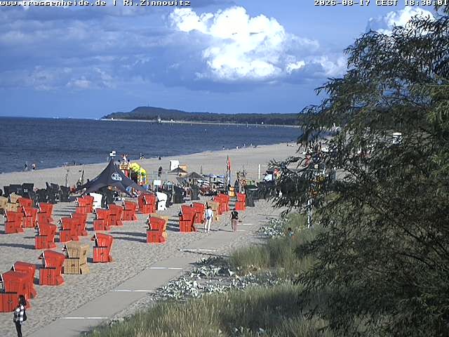 Archiv Foto Webcam Usedom: Zinnowitz/Trassenheide Ostseestrand