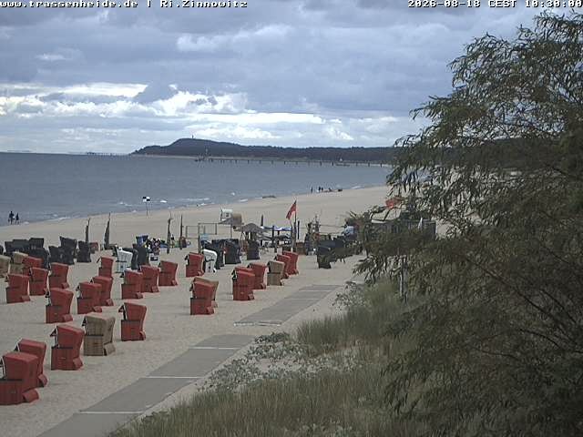 Archiv Foto Webcam Usedom: Zinnowitz/Trassenheide Ostseestrand