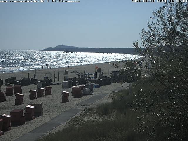 Archived image Webcam Beach of Zinnowitz/Trassenheide at the Baltic Sea
