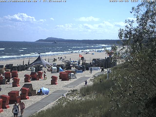 Archived image Webcam Beach of Zinnowitz/Trassenheide at the Baltic Sea