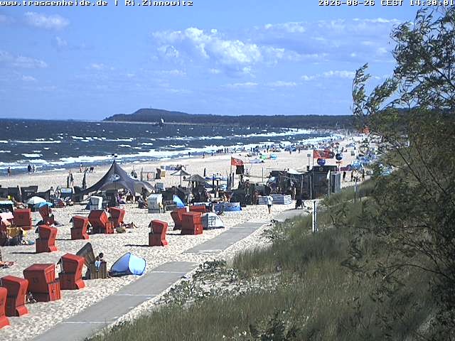 Archived image Webcam Beach of Zinnowitz/Trassenheide at the Baltic Sea