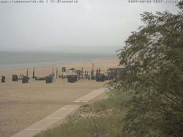 Archived image Webcam Beach of Zinnowitz/Trassenheide at the Baltic Sea
