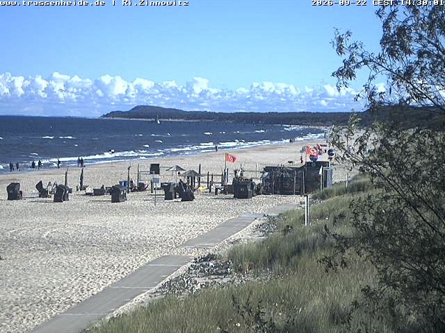 Archiv Foto Webcam Usedom: Zinnowitz/Trassenheide Ostseestrand