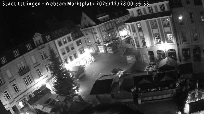 Archiv Foto Webcam Blick auf den Marktplatz Ettlingen