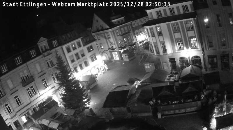 Archiv Foto Webcam Blick auf den Marktplatz Ettlingen