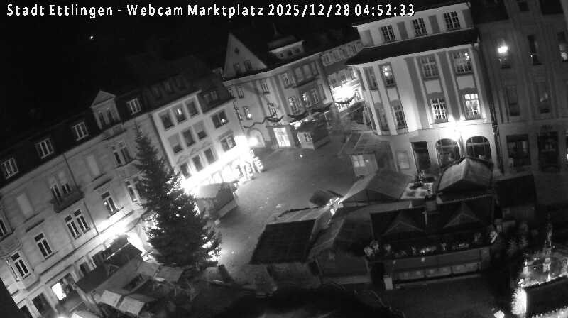 Archiv Foto Webcam Blick auf den Marktplatz Ettlingen