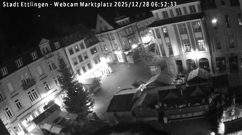 Archiv Foto Webcam Blick auf den Marktplatz Ettlingen