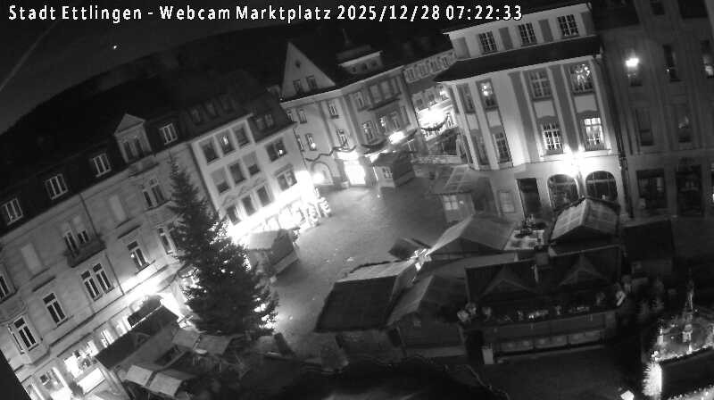 Archiv Foto Webcam Blick auf den Marktplatz Ettlingen