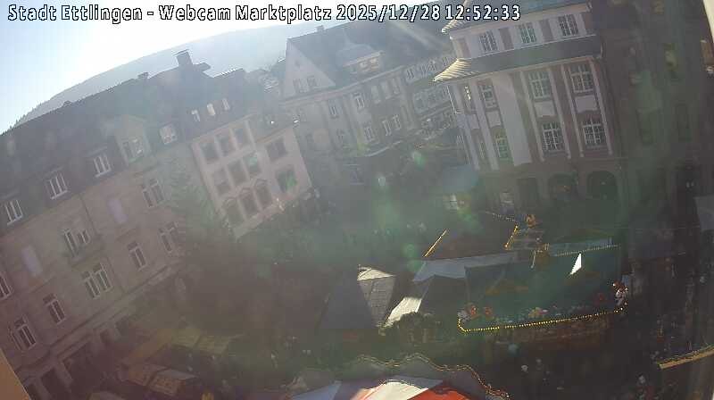 Archiv Foto Webcam Blick auf den Marktplatz Ettlingen