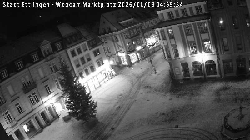 Archived image Webcam Market place in Ettlingen