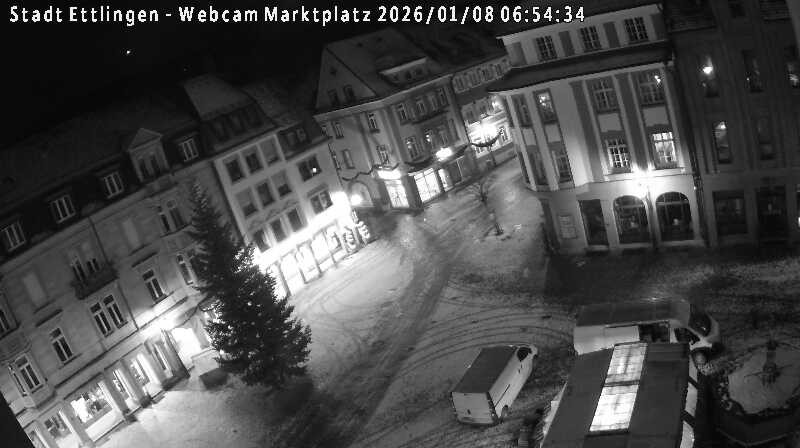 Archived image Webcam Market place in Ettlingen