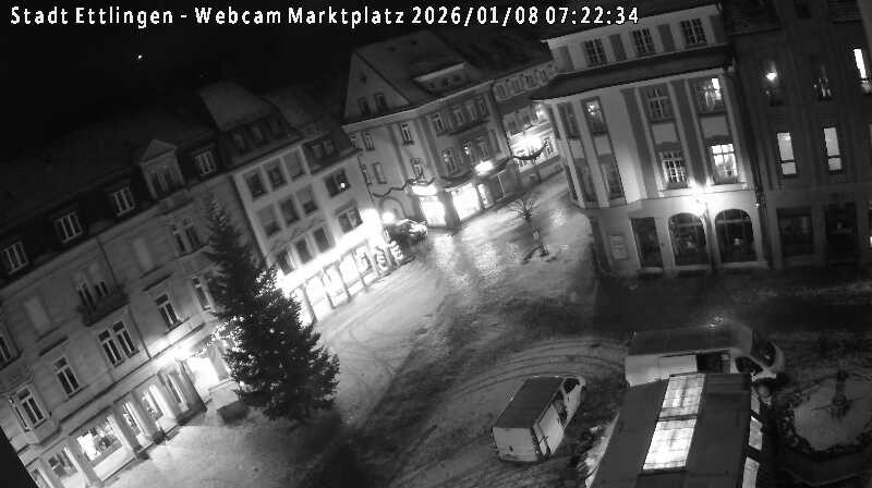 Archived image Webcam Market place in Ettlingen