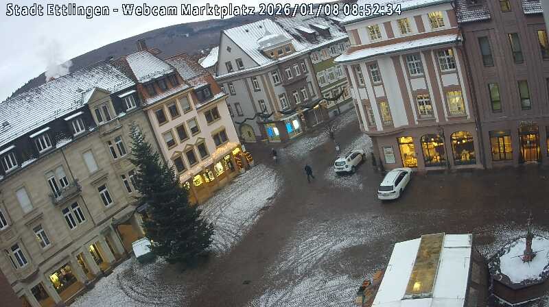 Archived image Webcam Market place in Ettlingen