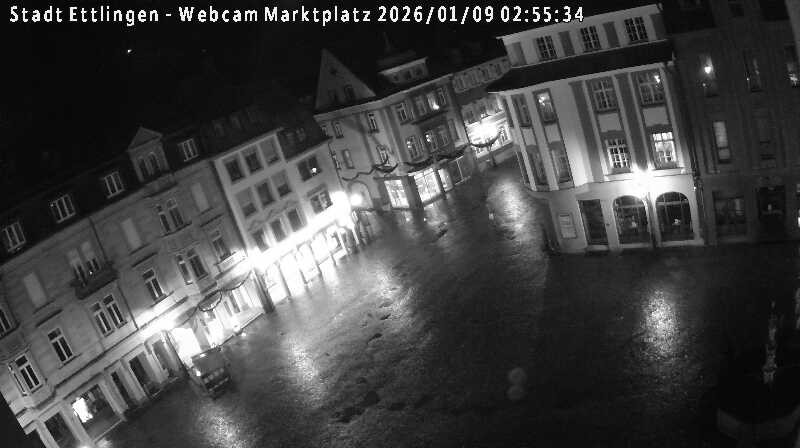 Archiv Foto Webcam Blick auf den Marktplatz Ettlingen
