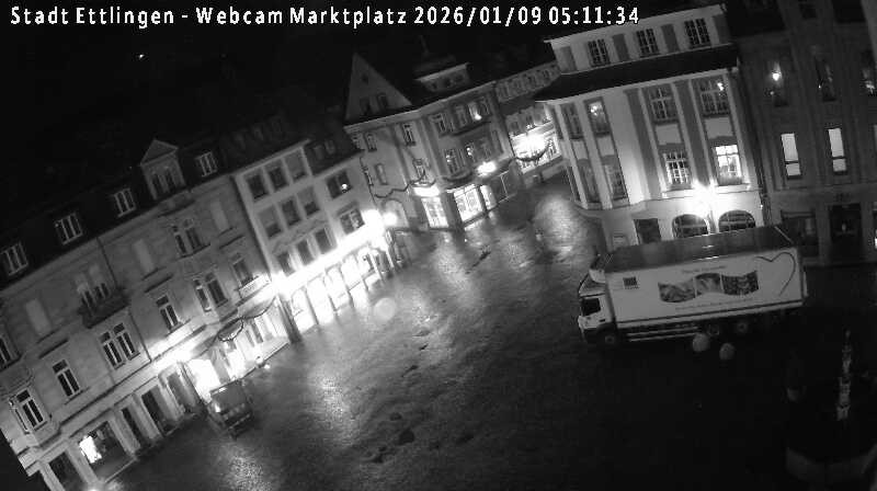 Archiv Foto Webcam Blick auf den Marktplatz Ettlingen