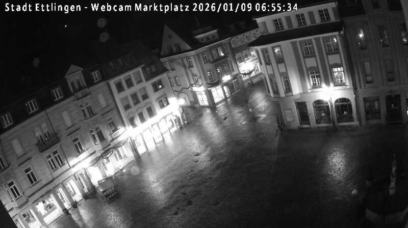 Archiv Foto Webcam Blick auf den Marktplatz Ettlingen