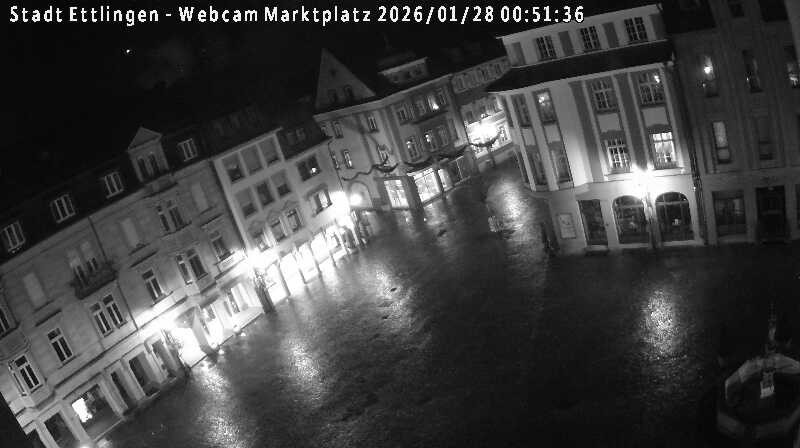 Archiv Foto Webcam Blick auf den Marktplatz Ettlingen