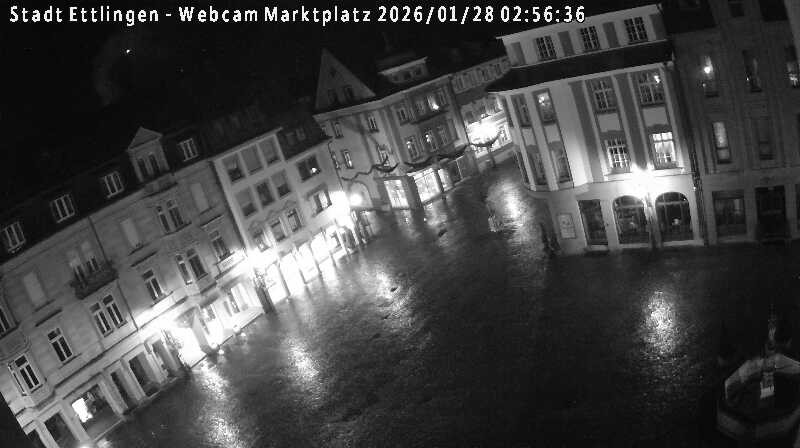 Archiv Foto Webcam Blick auf den Marktplatz Ettlingen