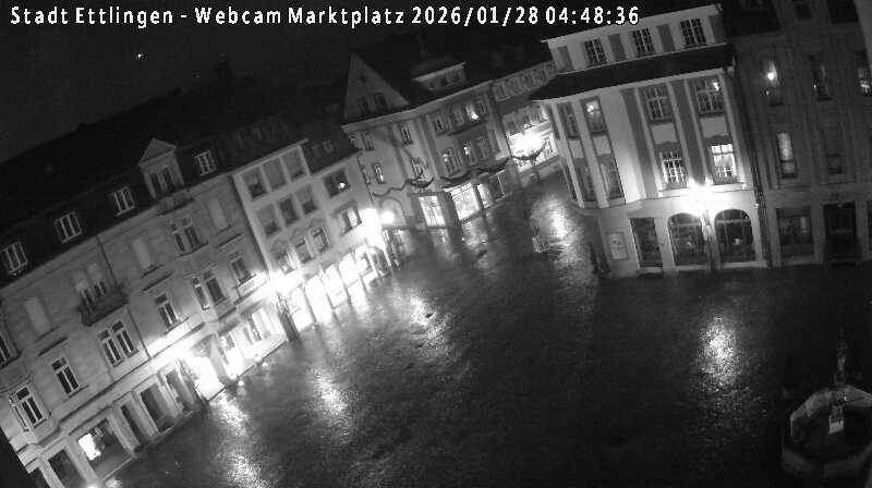 Archiv Foto Webcam Blick auf den Marktplatz Ettlingen