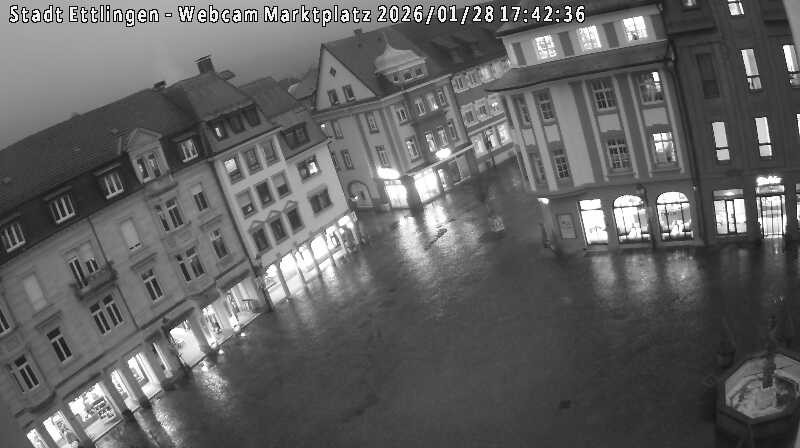 Archiv Foto Webcam Blick auf den Marktplatz Ettlingen