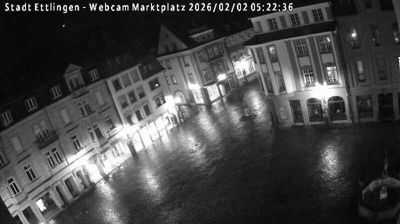 Archiv Foto Webcam Blick auf den Marktplatz Ettlingen