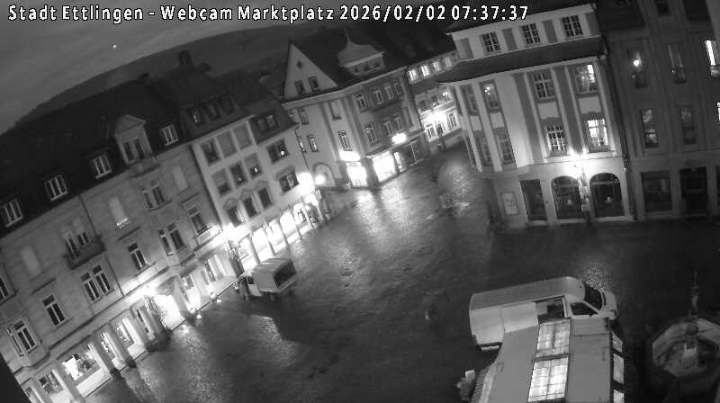 Archiv Foto Webcam Blick auf den Marktplatz Ettlingen