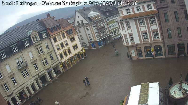 Archiv Foto Webcam Blick auf den Marktplatz Ettlingen