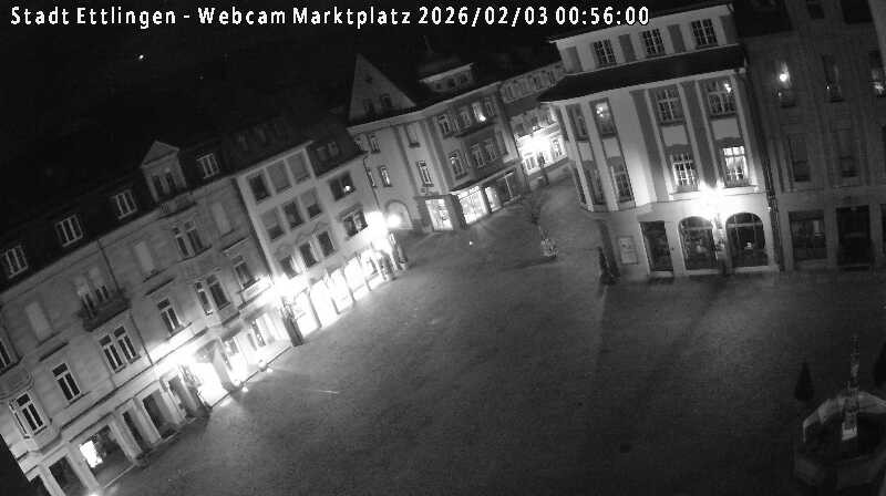 Archiv Foto Webcam Blick auf den Marktplatz Ettlingen