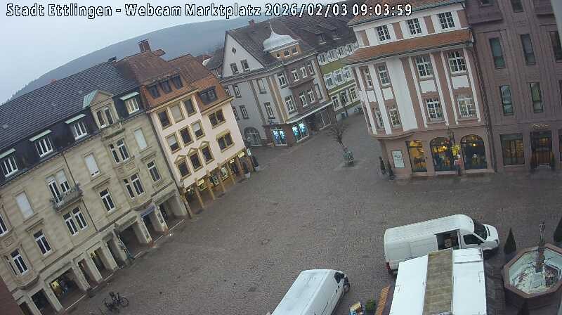 Archiv Foto Webcam Blick auf den Marktplatz Ettlingen