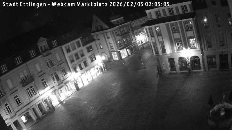 Archiv Foto Webcam Blick auf den Marktplatz Ettlingen
