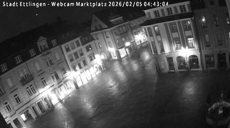 Archiv Foto Webcam Blick auf den Marktplatz Ettlingen