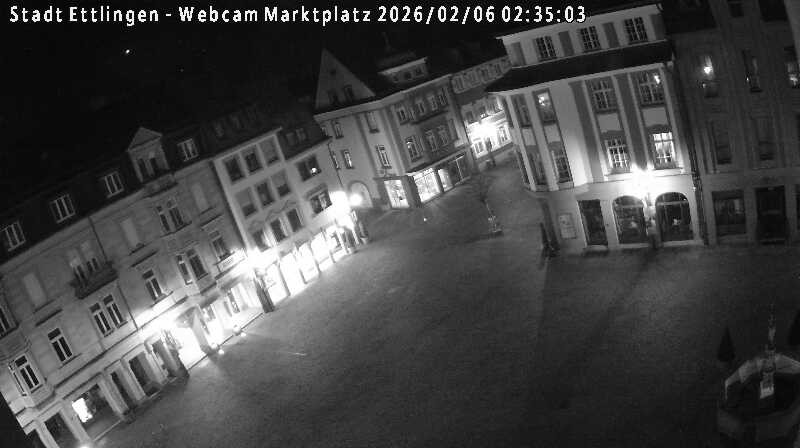 Archiv Foto Webcam Blick auf den Marktplatz Ettlingen