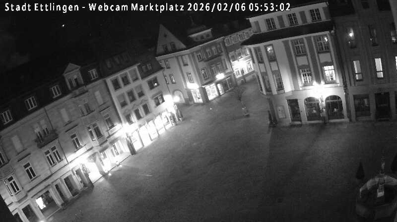 Archiv Foto Webcam Blick auf den Marktplatz Ettlingen