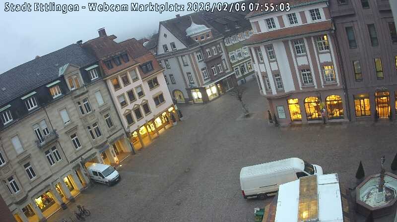 Archiv Foto Webcam Blick auf den Marktplatz Ettlingen