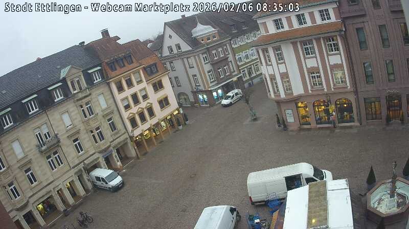 Archiv Foto Webcam Blick auf den Marktplatz Ettlingen