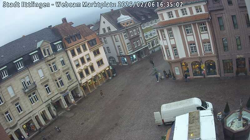 Archiv Foto Webcam Blick auf den Marktplatz Ettlingen