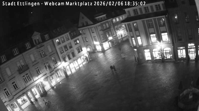 Archiv Foto Webcam Blick auf den Marktplatz Ettlingen