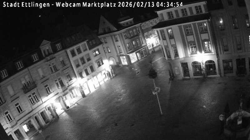 Archiv Foto Webcam Blick auf den Marktplatz Ettlingen