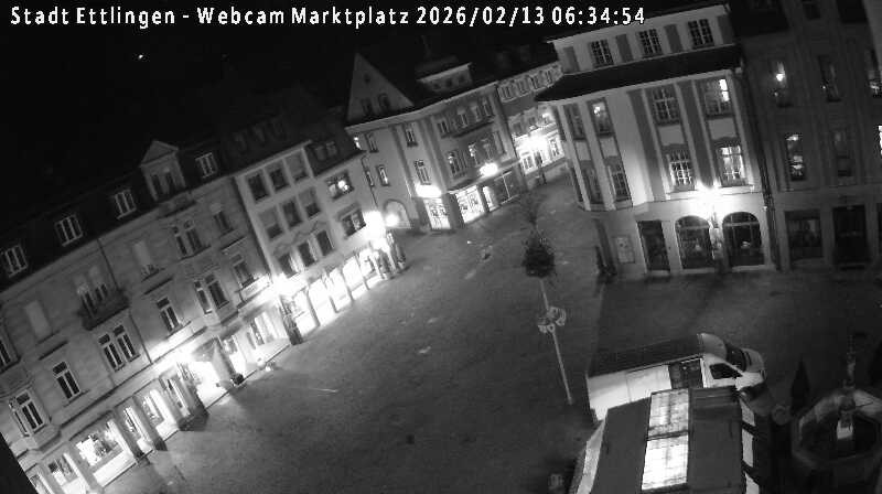 Archiv Foto Webcam Blick auf den Marktplatz Ettlingen