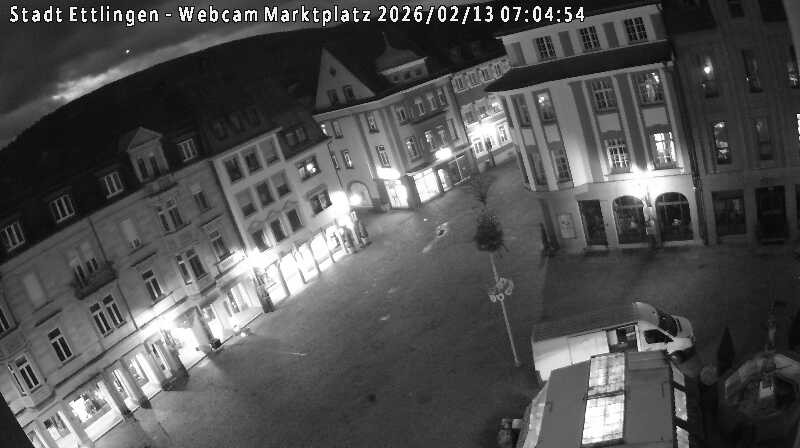 Archiv Foto Webcam Blick auf den Marktplatz Ettlingen