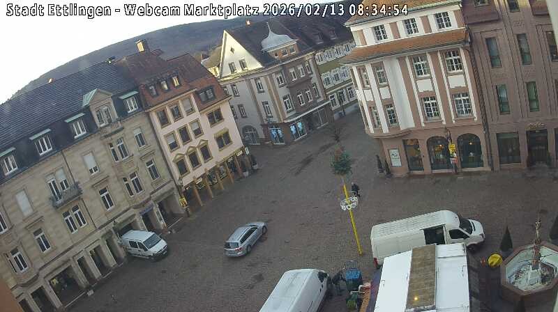 Archiv Foto Webcam Blick auf den Marktplatz Ettlingen